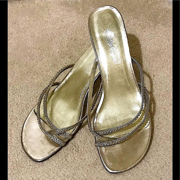 🔥MICHAELANGELO (MARLY) STYLE VERY PRETTY LIGHT GOLD SANDALS&SPARKLE👀ALL PICS - Picture 5 of 10